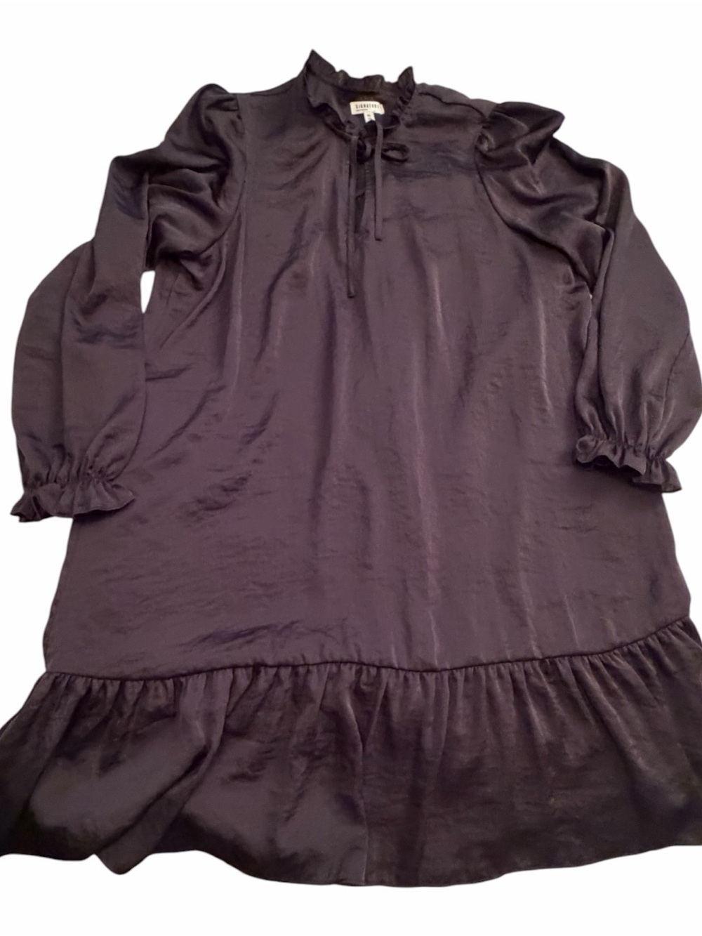 Reitmans long-sleeve black babydoll tunic dress-Size XL